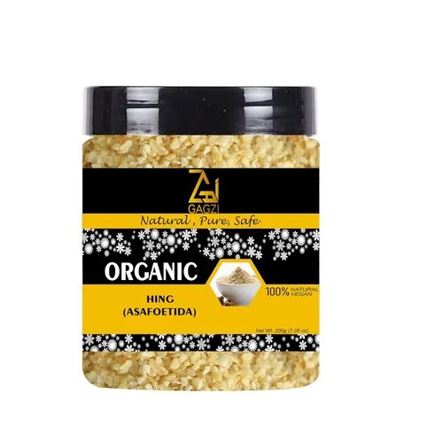 GAGZI All Natural Organic Spices Hing (Asafoetida) 3.53 oz | Vegano, a base de plantas, sin gluten (el embalaje puede variar) Paquete de 1