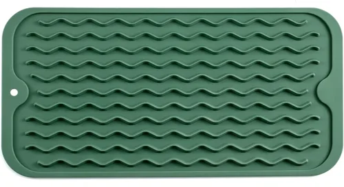 Vista 22 de MicoYang Tapete de silicona para secado de platos para múltiples usos, fácil de limpiar, ecológico, resistente al calor, tapete de silicona