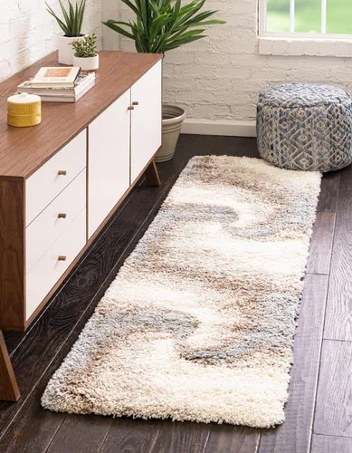 Vista 17 de Rugs.com Soft Touch Shag Collection - Alfombra de pelo largo de 2 x 3 pulgadas, color caqui, perfecta para entradas, cocinas, rincones de desayuno