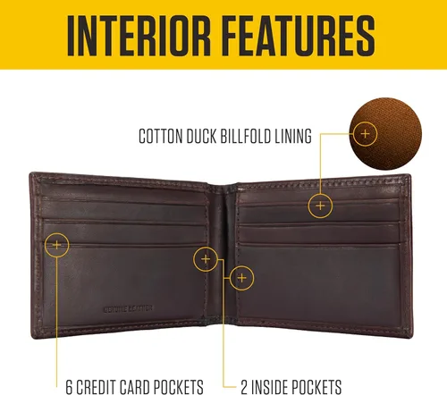 Vista 2 de Carhartt Carteras duraderas de cuero marrón aceitado, para hombre, disponibles en varios estilos