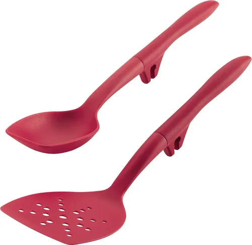 Vista 13 de Rachael Ray Juego de cucharas flexi Turner y raspar y utensilios de cocina, 2 piezas, color gris