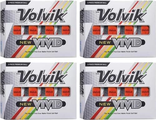 Vista 6 de Volvik Juego de 3 pelotas de golf de color mate de alta visibilidad, de alta visibilidad, 4 docenas (48 bolas)