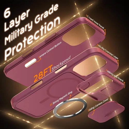 Vista 92 de TOCOL Funda para iPhone 11, compatible con Magsafe, protección completa de cámara, imanes integrados, protección contra caídas, funda translúcida