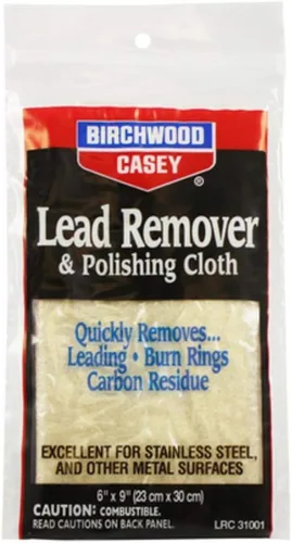 Vista 4 de Birchwood Casey Rust & Lead Remover for Gun Durable Effective Treated Tan 11"x14" Gun Cleaning Cloth for Removing Lead, Plastic Build-Up, and Rust