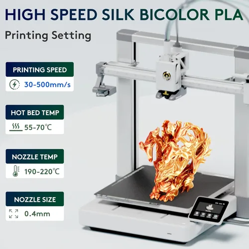 Vista 233 de ERYONE Filamento de ácido poliláctico (PLA) de seda para impresora 3D, de 1.75 mm +/- 0.03 mm, carrete de 1 kg (2.2 libras), verde esmeralda seda