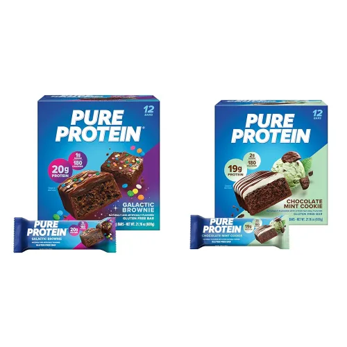 Vista 11 de Pure Protein Barritas con alto contenido de proteínas, aperitivos nutritivos para apoyar la energía, bajo en azúcar, sin gluten, chispas