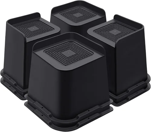 Vista 25 de ANNKUT Elevadores de cama de 1 pulgada resistentes, elevadores de muebles para cama, escritorio, mesa, sofá, sofá, elevadores de cama de gran