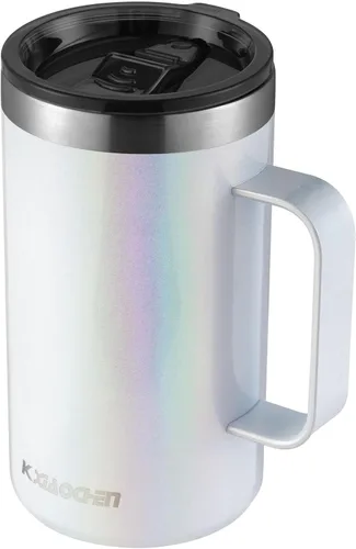 Vista 10 de KXIAOCHEN - Taza de café aislada de 20 onzas con tapa, taza de café de acero inoxidable, vaso de café de doble pared con aislamiento al vacío