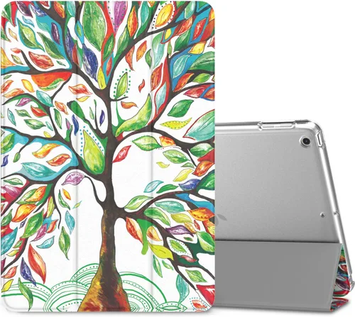 Vista 29 de MoKo Funda para iPad 9.7 2018/2017 de 5ª/6ª Generación, Funda delgada y ligera con soporte, con protector trasero translúcido esmerilado para iPad