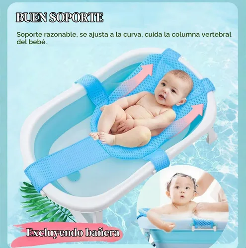 Alfombrilla de asiento de baño para bebé, alfombrilla de apoyo de baño infantil con cinco esquinas de apoyo de seguridad, ajustable, antideslizante,