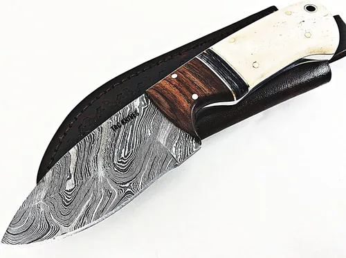 Vista 6 de TAC KNIVES Cuchillo de acero de Damasco hecho a mano personalizado - Hermoso Camping, cuchillo de supervivencia para hombres - Cuchillo EDC