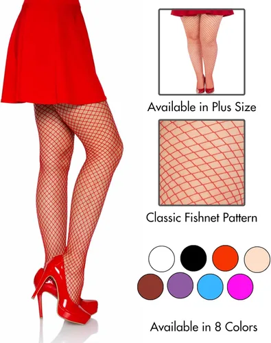 Vista 4 de Leg Avenue womens Spandex Industrial Fishnet Tights