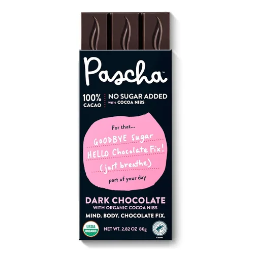 Vista 10 de Pascha Barras de chocolate negro orgánico, 85% cacao, UTZ, sin gluten y sin OMG, 2.82 onzas (paquete de 10)