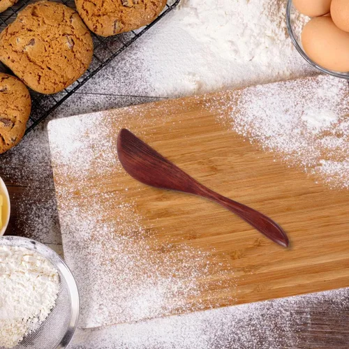 Vista 8 de 10 cuchillos de mantequilla de madera para esparcidores de queso para mermelada, condimentos, sándwiches y hornear, herramienta de cocina compacta