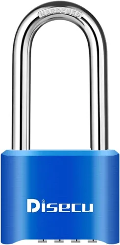 Vista 8 de 1 Paquete disecu - Candado de combinación de 4 dígitos resistente de 2.5 pulgadas de largo, candado impermeable para exteriores, para casillero