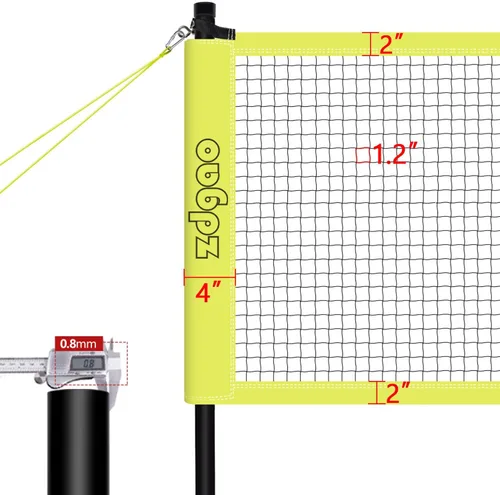 Vista 5 de Juego combinado de bádminton y voleibol, red profesional de voleibol para césped, patio trasero, juego de voleibol fácil de instalar con bolsa