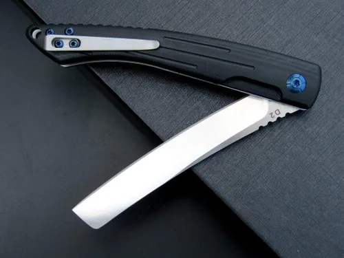 Vista 7 de Eafengrow EF944 EDC Cuchillo plegable D2 Hoja de acero G10 Mango de bloqueo confiable Rodamiento de bolas Cuchillos aleta para camping, Negro