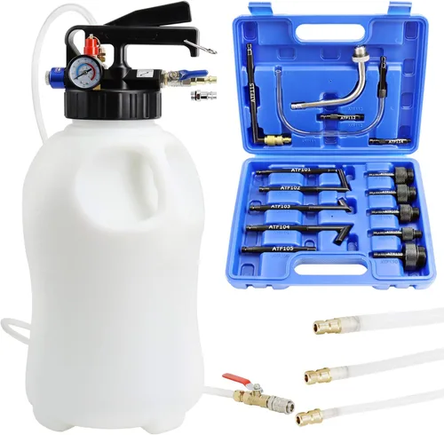 Vista 9 de YSTOOL Juego de dispensador extractor de fluido neumático 10L ATF Kit de herramientas de recarga para cambio de aceite en transmisión del motor
