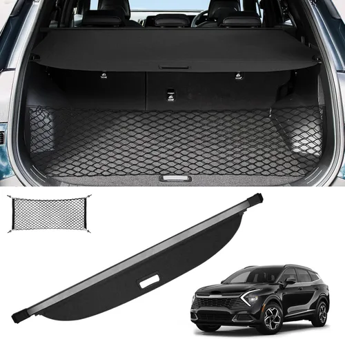 Vista 28 de Sze Cubierta de carga para Jeep Grand Cherokee 2022 2023 2024 2025 2026 (2 filas; WL) 4XE retráctil para maletero, cubierta de seguridad negra