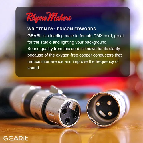 Vista 7 de GearIT DMX - Cable de iluminación de escenario, 100 pies, paquete de 2 unidades (compatible con XLR) blindado equilibrado de 3 pines para DJ, luz