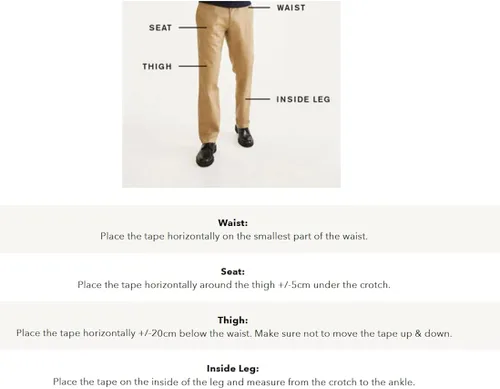 Vista 5 de Dockers - Pantalones caquis masculinos de ajuste clásico - plisados