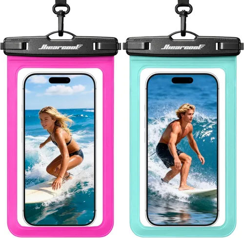 Vista 13 de Hiearcool - Funda impermeable IPX8, universal y compatible con celular iPhone 12, Pro 11, Pro Max, XS, Max, XR, X, 8, 7, Samsung Galaxy S10, S9