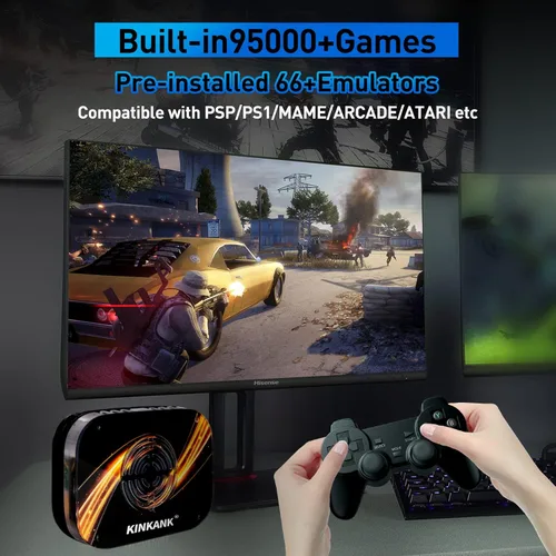 Vista 2 de Super Console X3 Plus - Consolas de videojuegos retro integradas de más de 95000 juegos, Android TV 9.0CoreELECEmuelec 4.5, chip S905X3, salida UHD