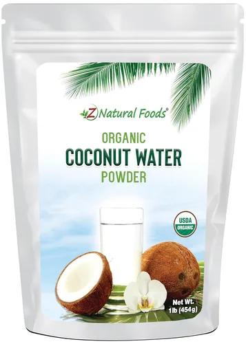 Z Natural Foods Polvo de agua de coco orgánico – Soporte de energía y electrolitos – Perfecto antes y después del entrenamiento – Vegano, sin