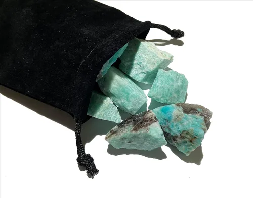 Vista 2 de Piedras de Yaxaita naturales ásperas, piezas grandes de 1 pulgada (1 libra)