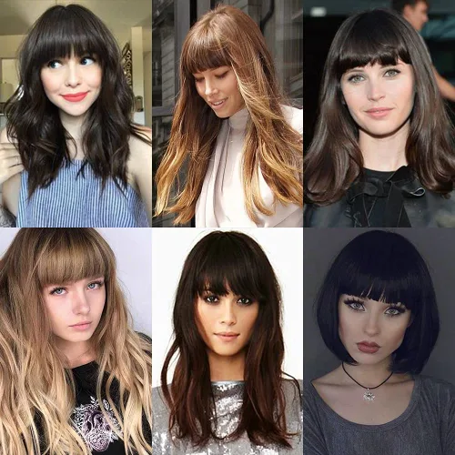 Vista 7 de Shinon – Flequillo con clip de cabello humano; extensión de cabello, fleco