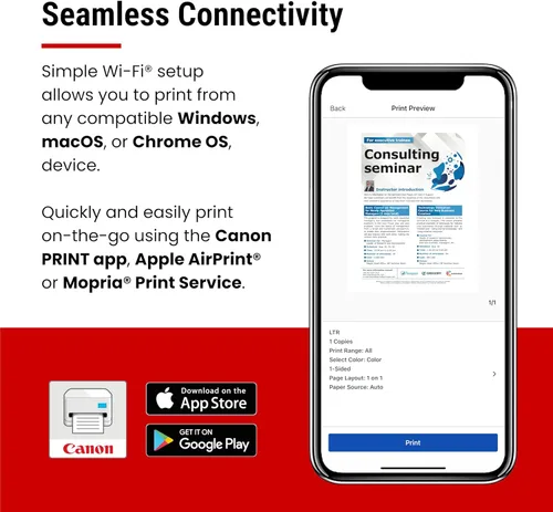 Vista 5 de Canon imageCLASS LBP246dw II - Dúplex monocromático, impresora láser inalámbrica, función única, con garantía limitada de 1 año, 42 PPM