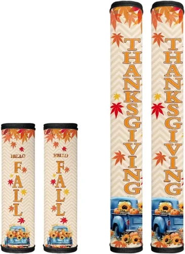 Vista 13 de Candy - Juego de 4 fundas para manija de puerta de refrigerador, decoración navideña, para cocina, mantiene tu nevera, microondas, horno