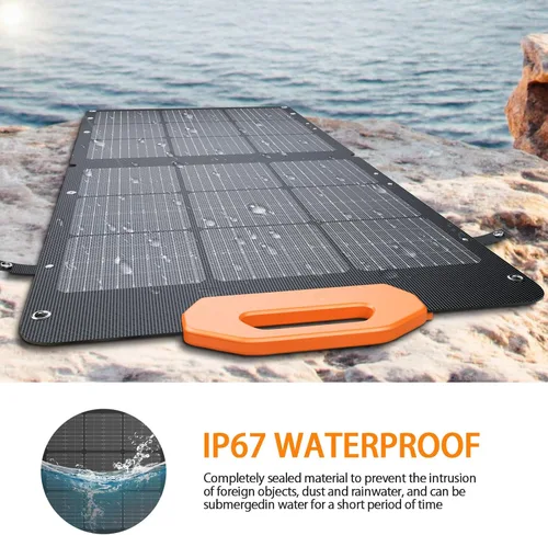 Vista 9 de GRECELL Estación de energía 300 W y 100 W Panel solar portátil 21.5 V, 230 Wh generador solar portátil batería de reserva LiFePO4, panel solar