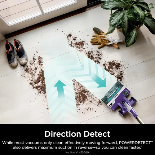 Vista 7 de Aspiradora de palo ultraligera con cable Shark POWERDETECT con tecnología DuoClean, cepillo autolimpiante para evitar enredos de cabello, sello