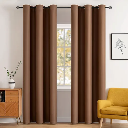 Vista 59 de MIULEE Cortinas para oscurecer la habitación, con aislamiento térmico y bloqueo de luz, juego de 2 paneles de cortina opaca para ventana, parte