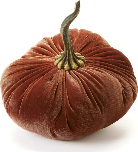 Vista 10 de Your Heart's Content Calabaza de terciopelo de 9 pulgadas, decoración de otoño hecha a mano, centro de mesa de boda de otoño, decoración rústica