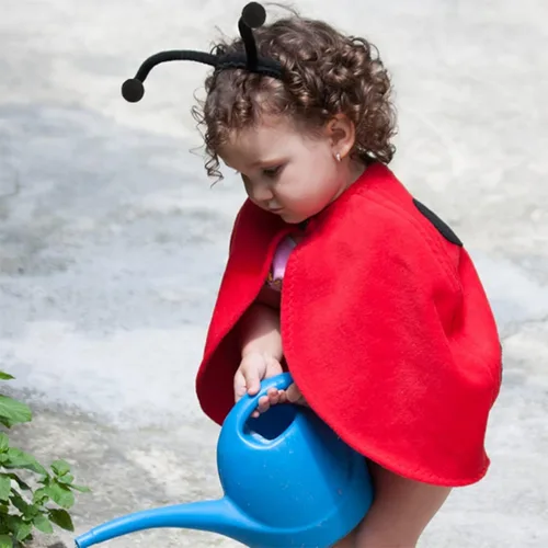 Vista 2 de Ayalinggo Disfraz de mariquita para bebé, disfraz de Halloween para niña, disfraz de alas rojas, capa de insectos, ropa de cosplay