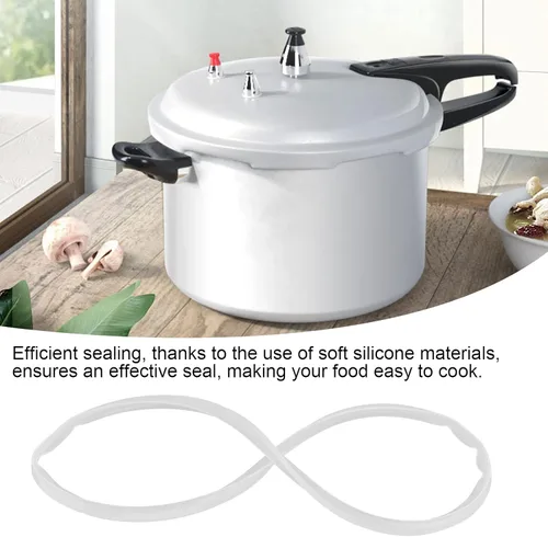 Vista 2 de O‑ de sellado de silicona, 5 piezas de sellado eficiente, olla a presión flexible y duradera para olla a presión para tapa de olla a presión (7.1 in)