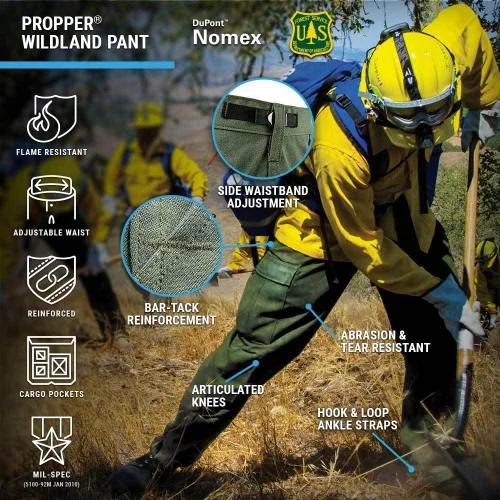 Vista 6 de Propper Wildland Fire Pant, Certified to NFPA 1977, Sage Green