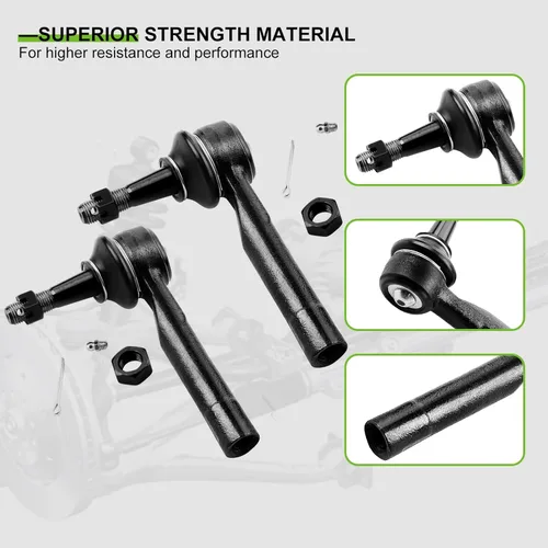 Vista 3 de SCITOO Kit de suspensión de 6 piezas, 2 eslabones de barra estabilizadora, 2 extremos exteriores de barra de acoplamiento interiores para Cadillac