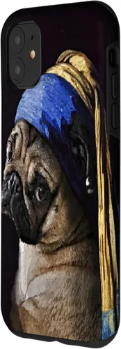 Vista 2 de Funda divertida para iPhone 11 con diseño de perro pug para mamá amante de los perros