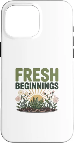Vista 19 de Fresh Beginnings Bloom Where Dreams Plant Seeds Case for iPhone 16