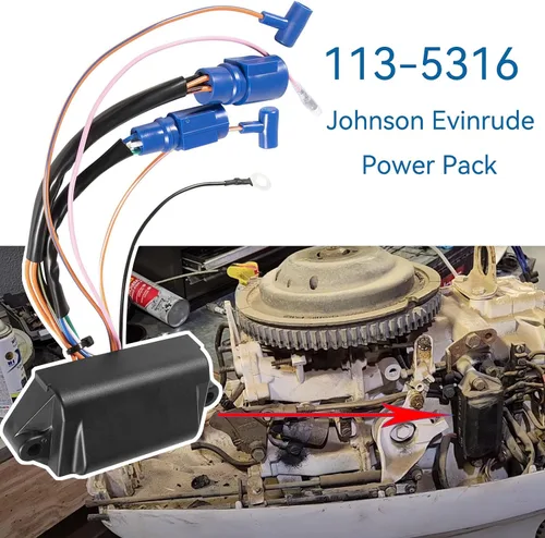 Vista 6 de 113-5316 Power Pack módulo de encendido Para motores Johnson Evinrude 1992-2005 35 HP, 40 HP y 50 HP de 2 cilindros
