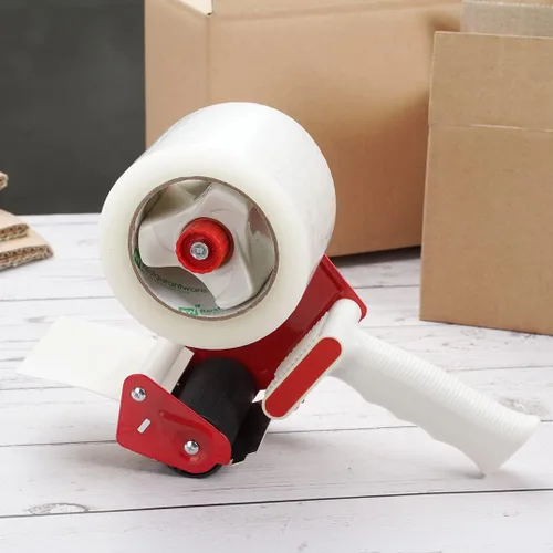 Vista 5 de Restaurantware - Pistola dispensadora de cinta RW Base de 9.8 pulgadas, 1 pistola de cinta de envío resistente - Freno ajustable, hoja afilada