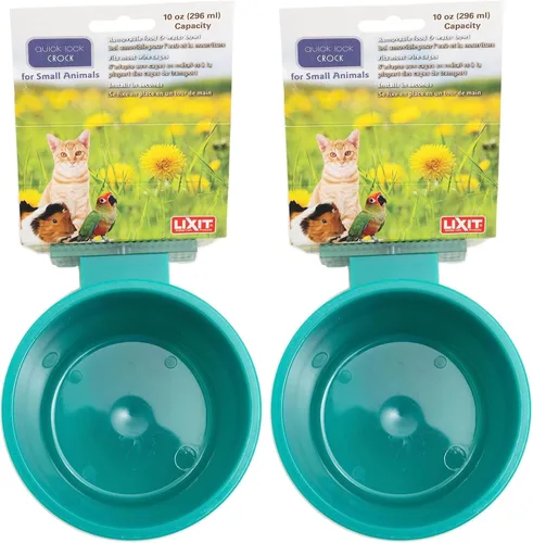 Vista 11 de Lixit Cuencos Critter Bright en varios colores para conejos, hurones, perros, cobayas y otras mascotas. (20 onzas)