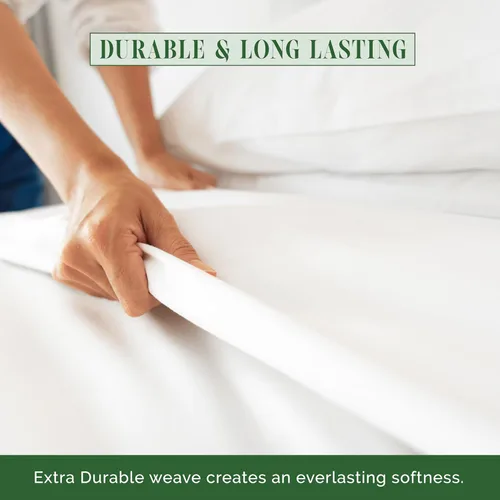 Vista 4 de Amazon Elegant Comfort - Sábana encimera de lujo en Amazon Elegant Comfort sin arrugas, 1500 hilos, calidad hotelera, 1 pieza