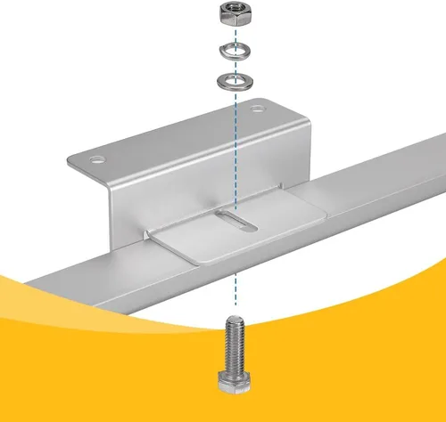 Vista 4 de BougeRV Soporte z de montaje para panel solar de 100 W, 150 W, 200 W, 300 W, soporte para RV, techo, barco, fuera de la red, juego de 4