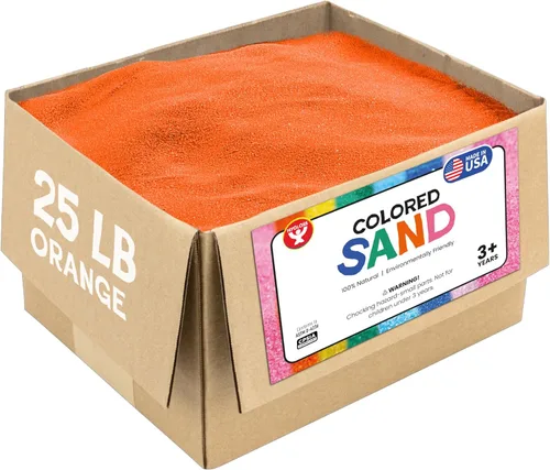 Vista 18 de Hygloss Products - Arena de juego de colores , balde de arena de manualidades colorido, 1 libra, arcoíris brillante