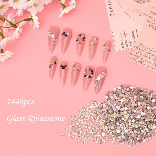 Vista 7 de Diamantes de imitación para manualidades, diamantes de imitación para uñas, gemas de uñas y diamantes de imitación, diamantes de imitación con parte