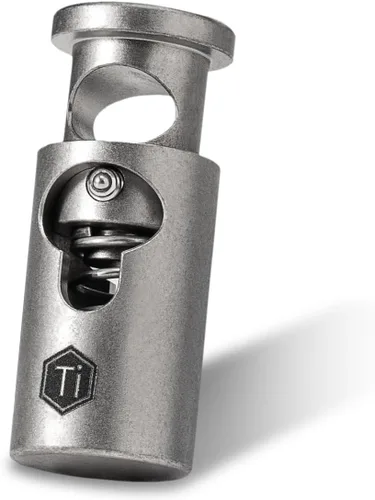 KeyUnity KB02 Cierre de cordón de titanio, tapón de palanca de resorte de un solo orificio para mochilas, bolsos, cordones y ropa (lavado a la